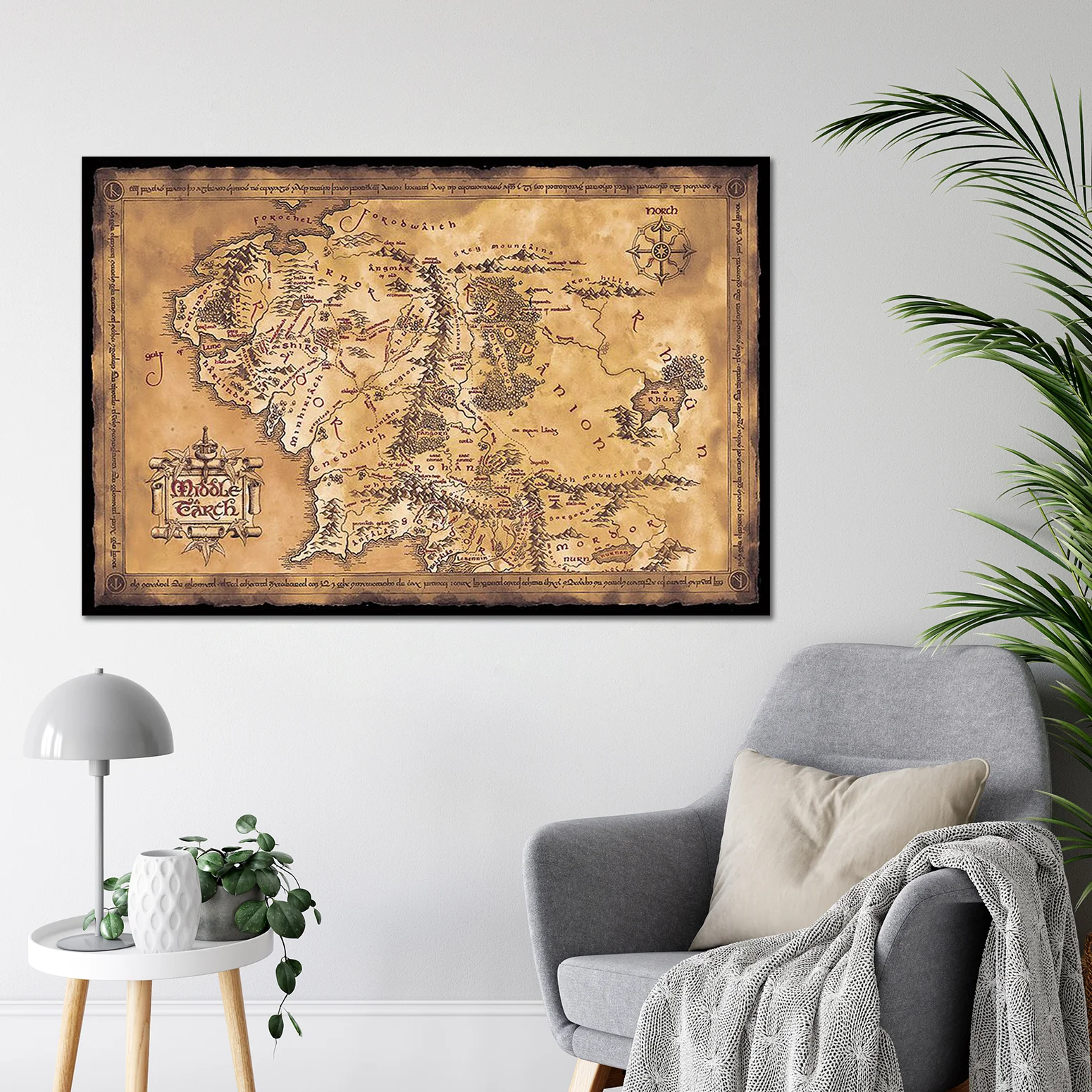Herr der Ringe Poster Karte von Mittelerde (Dark) - Image 8