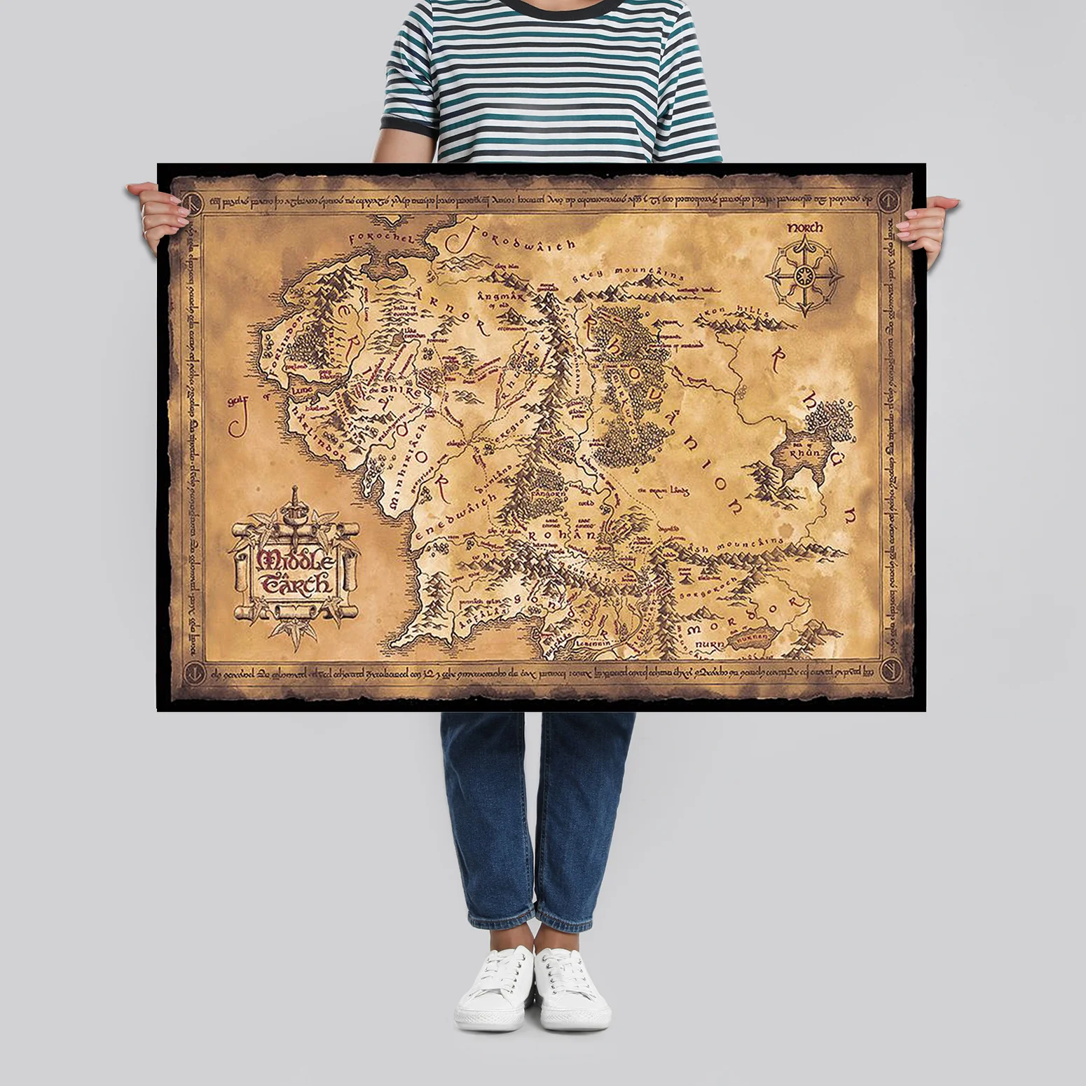 Herr der Ringe Poster Karte von Mittelerde (Dark) - Image 9