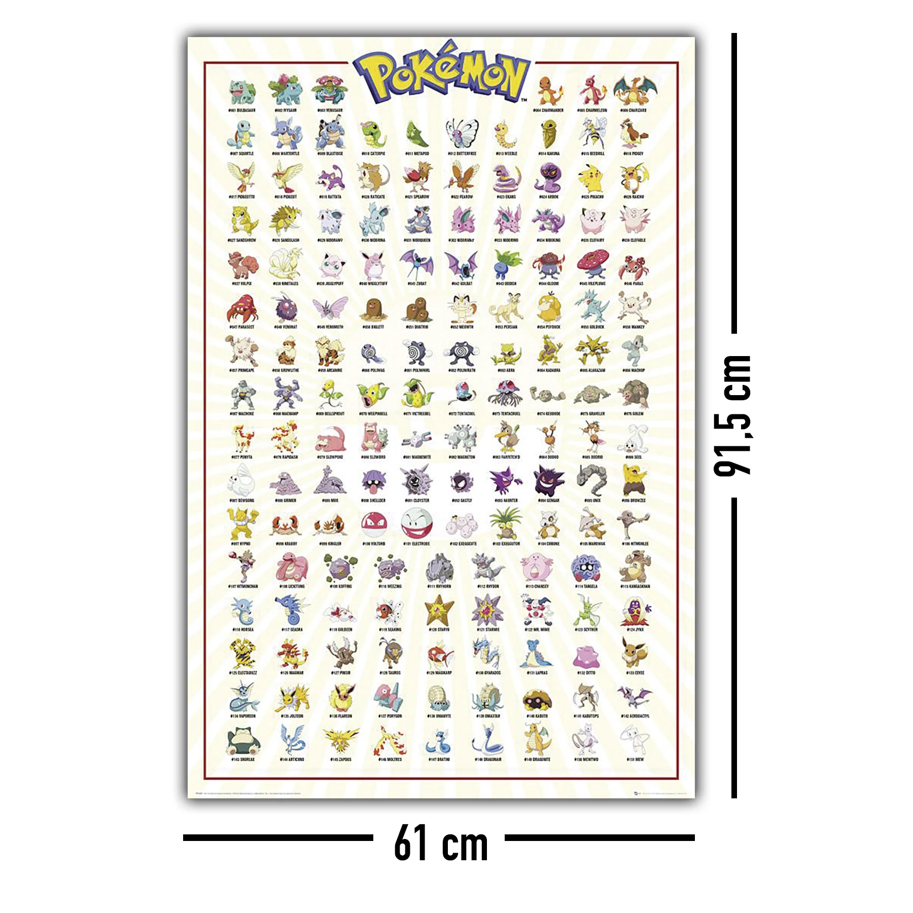 Pokémon Poster Charaktere (#001-151) Kanto - Image 4